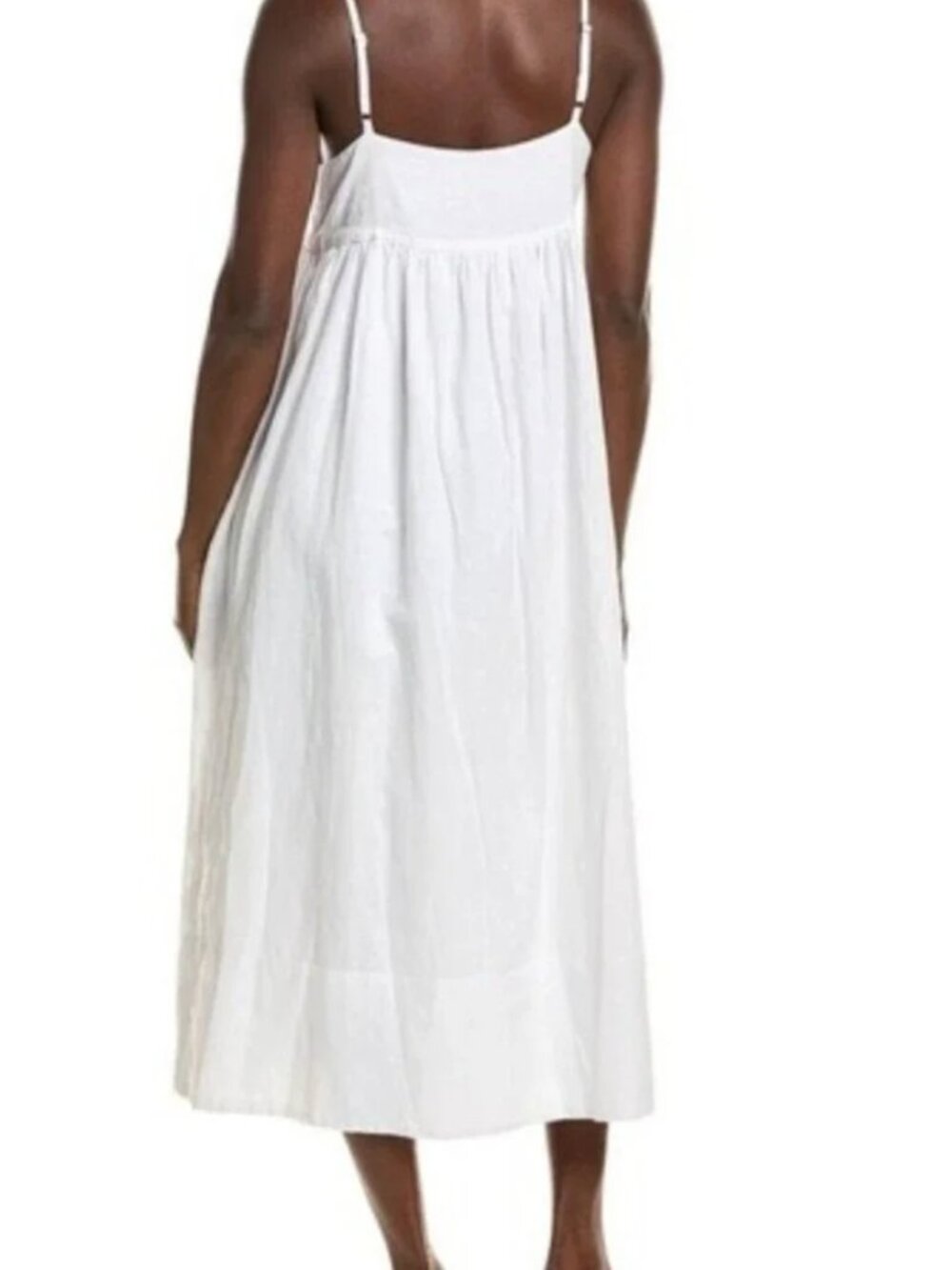NWT $268 J.McLaughlin Wendy White Linen Cotton Maxi Sundress Medium - Picture 4 of 9